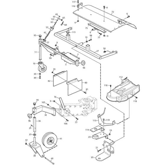 Sweeper Park Hydraulic - 2014-2024 - 13-3929-11 - Stiga Front Mower Frame Diagram
