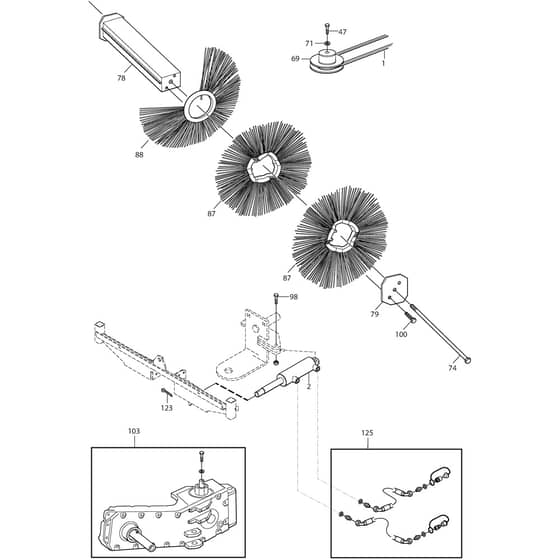 Sweeper Park Hydraulic - 2014-2024 - 13-3929-11 - Stiga Front Mower Transmission Diagram