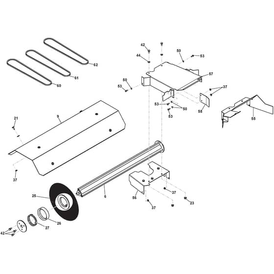 Sweeper Villa e Park 2+4WD - 2019-2021 - 13-3918-61 - Stiga Front Mower Sweeper 02 Diagram