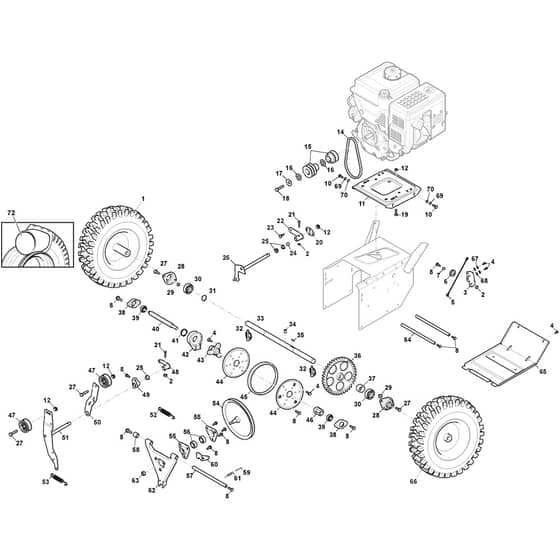 SWS 600 G - 2016-2017 - 219602532/S16 - Stiga Sweeper Transmission Diagram