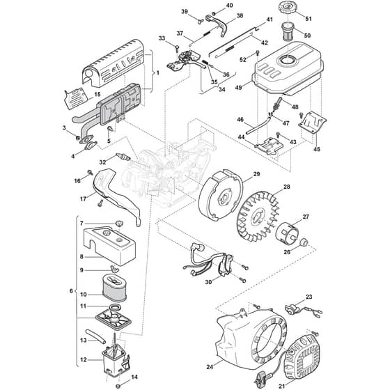 SWS 600 G - 2017-2026 - 219602532/S17 - Stiga Sweeper Starter Assy, Tank Diagram
