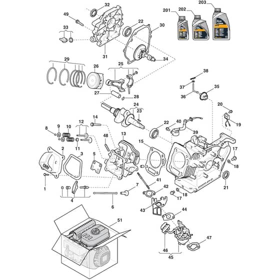 SWS 800 G - 2017-2026 - 219802532/S17 - Stiga Sweeper Piston, Crankshaft Diagram