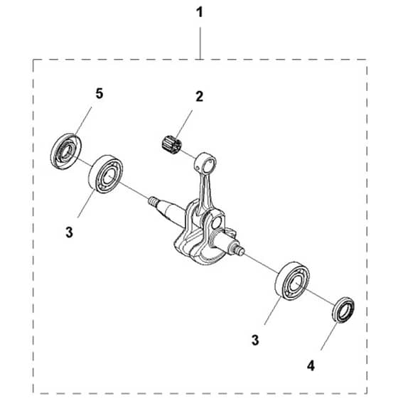 McCulloch T22 LCS - 9666318-01 - 2012-01 - Crankshaft Parts Diagram