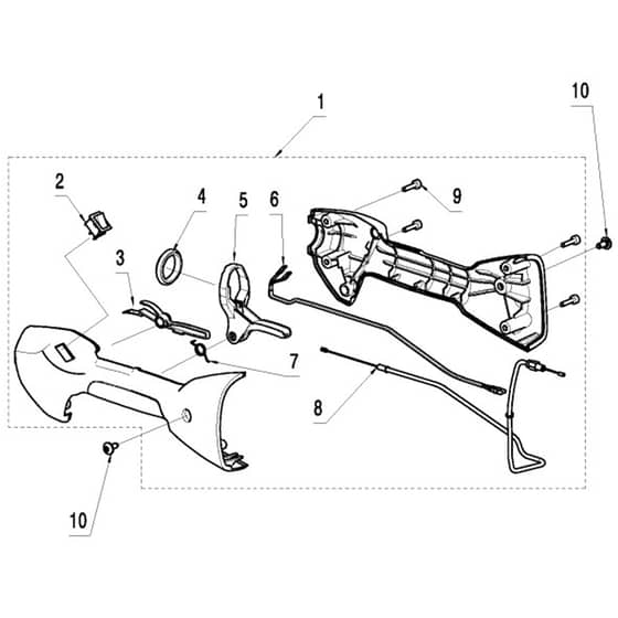 McCulloch T26 CS - 967207701 - 2014-02 - Throttle Control Parts Diagram