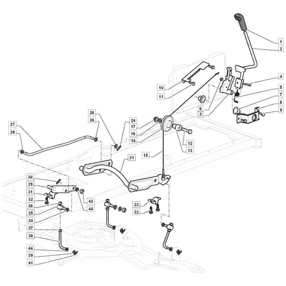 T30M - 2012-2019 - 2T2010436/BQ - Mountfield Ride On Mower Deck Lifting Diagram