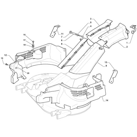 T30M - 2012-2019 - 2T2010436/BQ - Mountfield Ride On Mower Guards Diagram