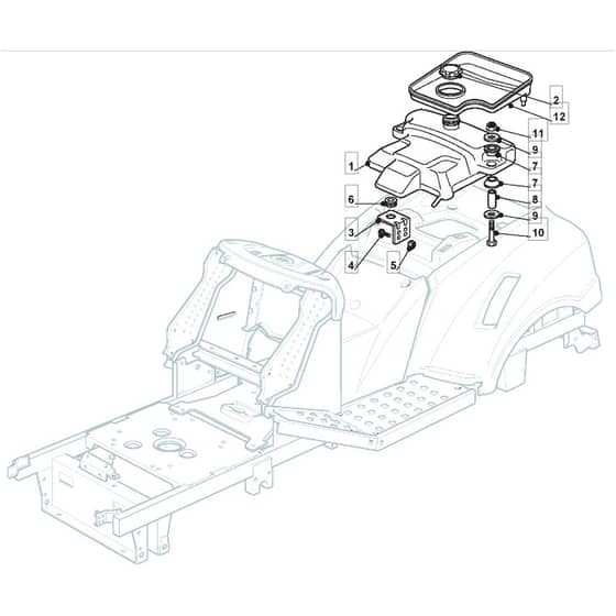 T35H - 2008 - 299964336/BQ - Mountfield Ride On Mower Fuel Tank Diagram