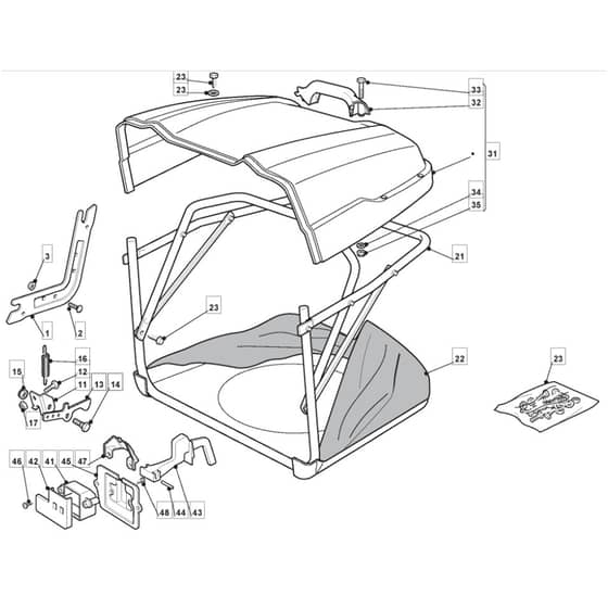 T35H - 2008 - 299964336/BQ - Mountfield Ride On Mower Grasscatcher Diagram