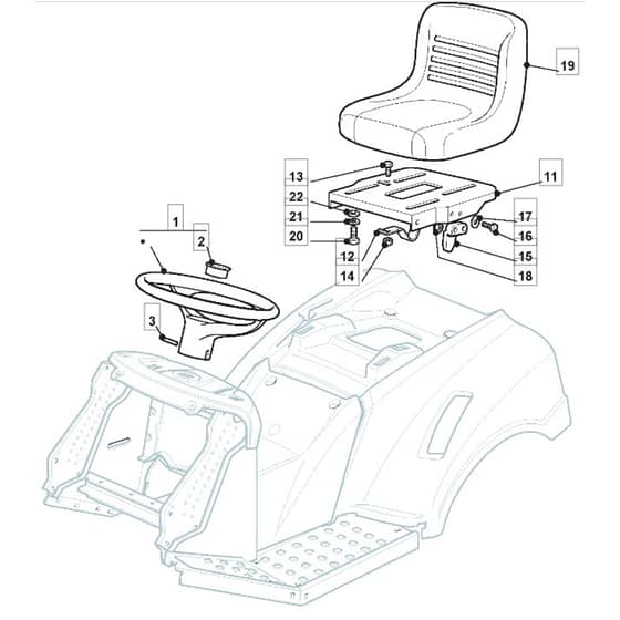 T35H - 2008 - 299964336/BQ - Mountfield Ride On Mower Seat Diagram