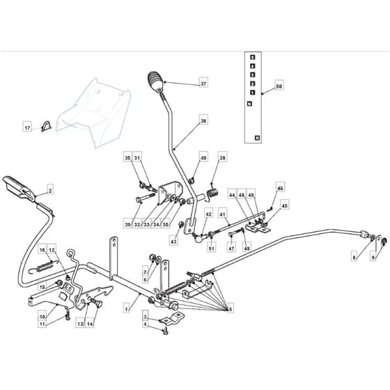 T35M - 2011-2013 - 2T0320436/BQ - Mountfield Ride On Mower Controls Diagram