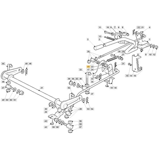 T35M - 2011-2013 - 2T0320436/BQ - Mountfield Ride On Mower Cutting plate lifting Diagram
