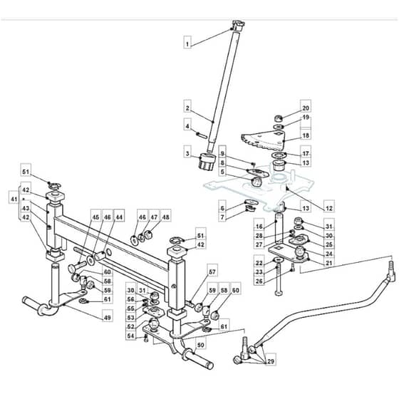 T35M - 2011-2013 - 2T0320436/BQ - Mountfield Ride On Mower Steering Diagram