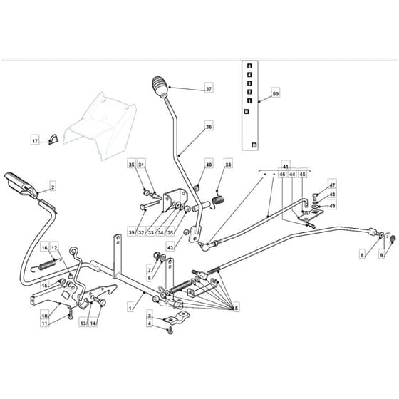 T35M - 2009 - 2T2244436/BQ - Mountfield Ride On Mower Controls Diagram