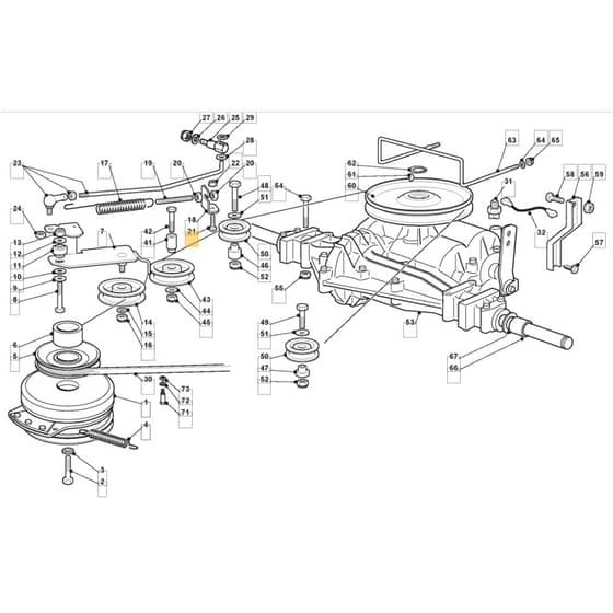 T35M - 2009 - 2T2244436/BQ - Mountfield Ride On Mower Transmission Diagram