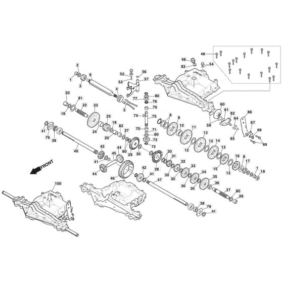 T38 M - 2020-2022 - 2T2510483/MC - Mountfield Ride On Mower Transmission Diagram