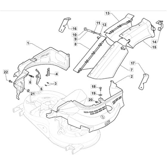 T38H - 2016-2019 - 2T2610406/SF - Mountfield Ride On Mower Belt Protection Diagram