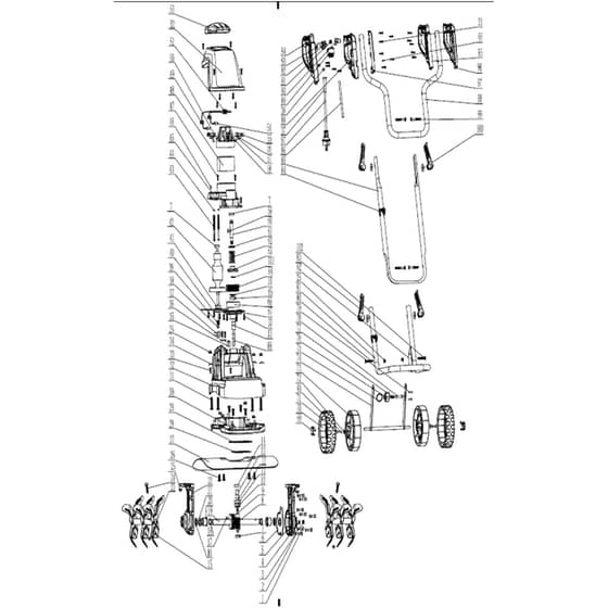 Cobra T40CE - Tiller Main Diagram