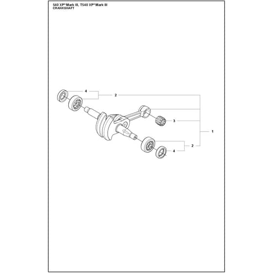 Husqvarna T540 XP Mark III - 970517912 - Crankshaft