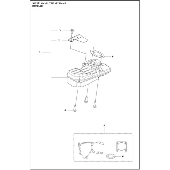 Husqvarna T540 XP Mark III - 970517912 - Muffler