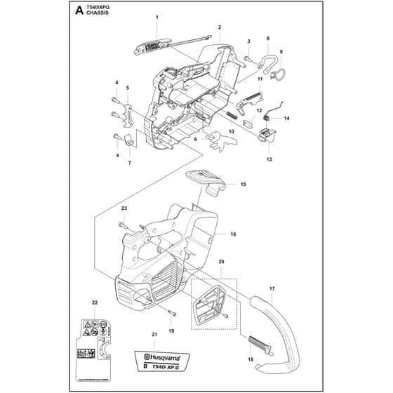 Husqvarna T540i XP G - 970568112 - Chassis