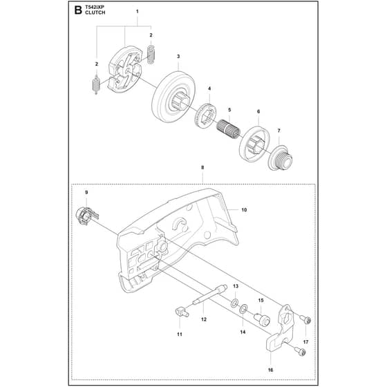 Husqvarna T542i XP - 970646814 - Clutch