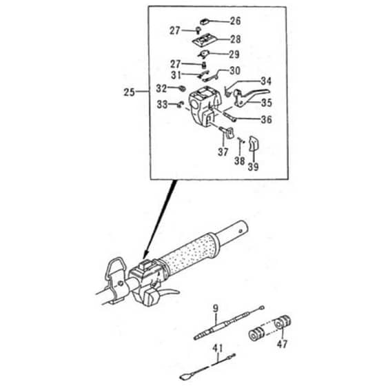 Tanaka TBC-265 - Q017830 - Throttle Lever