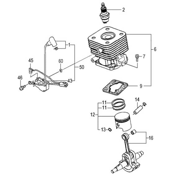 Tanaka TBC-270SFS - Cylinder Piston Crankshaft