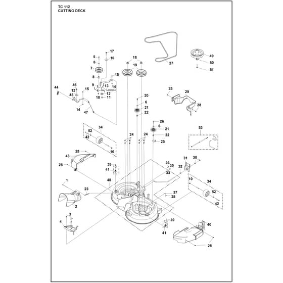Husqvarna TC112 - 970622201 - Mower Deck / Cutting Deck 01