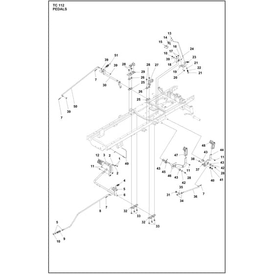 Husqvarna TC112 - 970622201 - Pedals