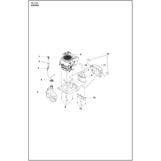 Husqvarna TC114 - 970622301 - Engine
