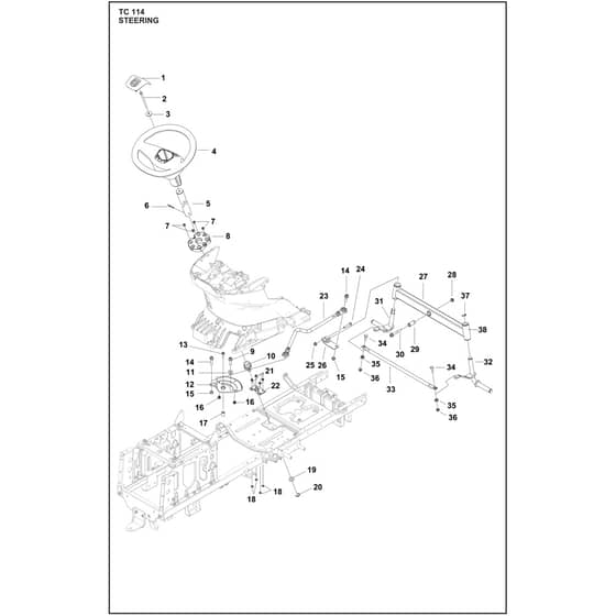 Husqvarna TC114 - 970622301 - Steering