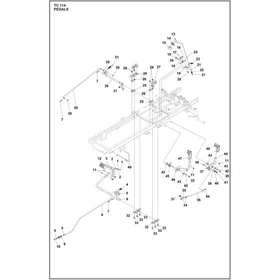 Husqvarna TC114 - 970622301 - Pedals