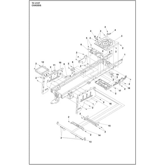Husqvarna TC215 T - 970727701 - Chassis / Frame