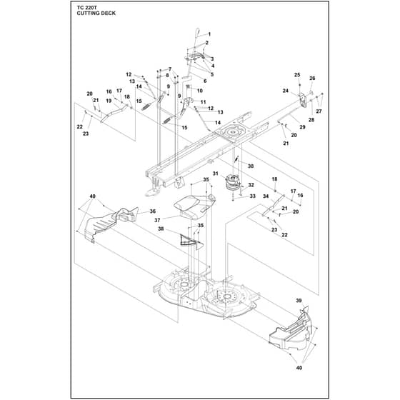 Husqvarna TC220 T - 970727801 - Mower Deck / Cutting Deck 02