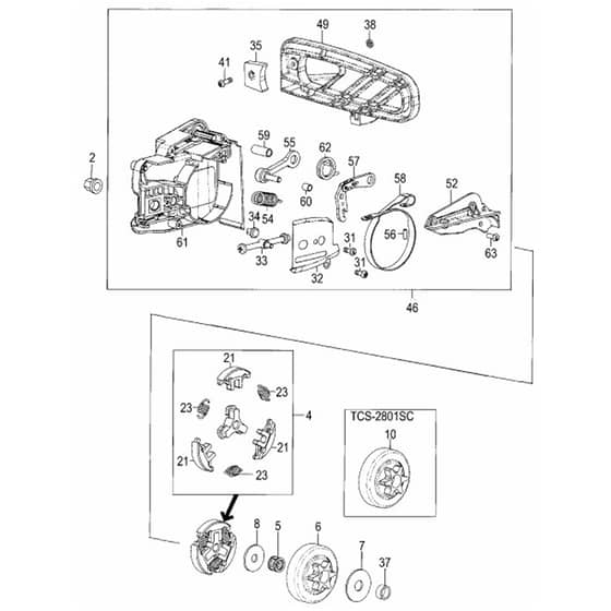 Tanaka TCS-2801S-SC - Clutch Chain Brake