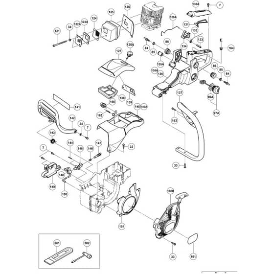 Tanaka TCS33EBV2 - Jan 2012 P620001 - Handle Assembly