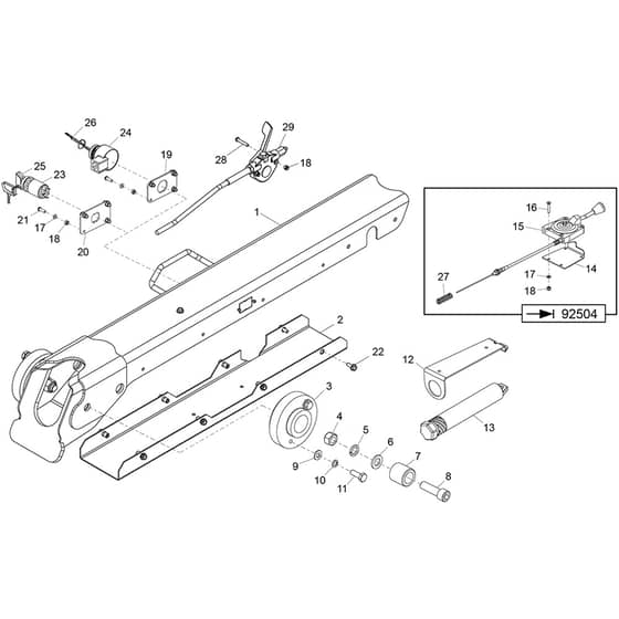 Belle TDX 650 A - Handle Assembly