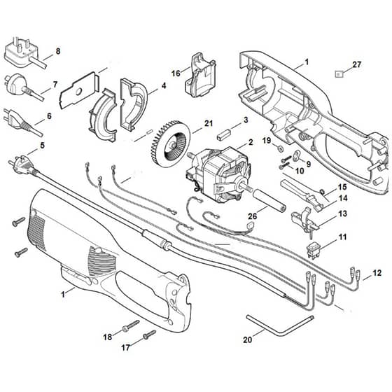 Viking TE600 - Electric Motor - Parts Diagram