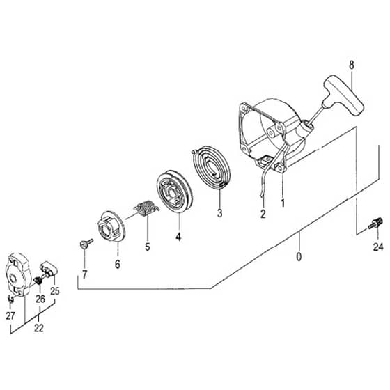 Tanaka TED-270PFLS - Recoil Starter