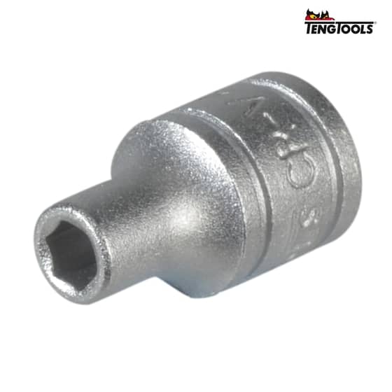 Teng Hexagon Socket 6 Point Regular 1/4in Drive 7mm - M140507