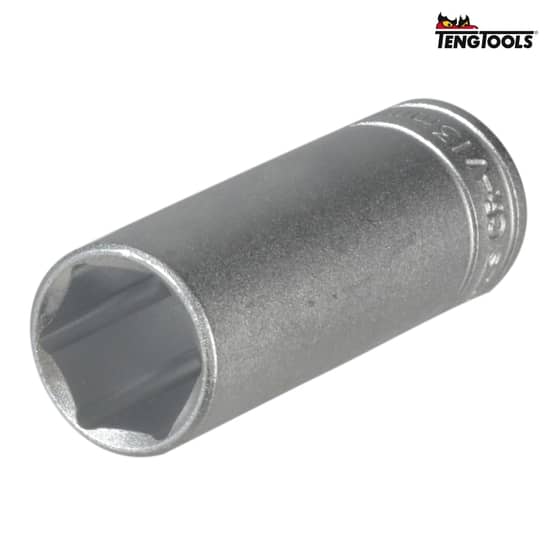 Teng Hexagon Socket Deep 6 Point Regular 1/4in Drive 13mm - M140613