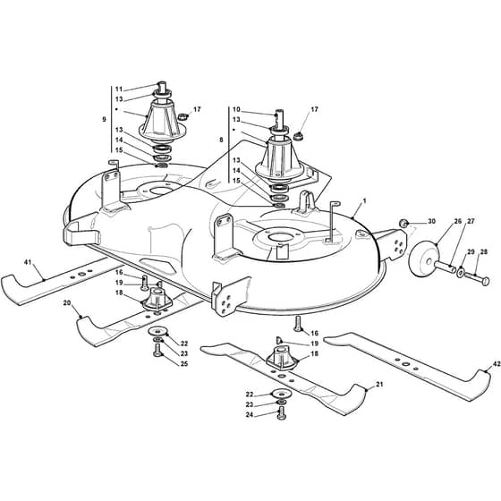 TH 22 122 H - 2010 - 2T1310259/GR - Mountfield Ride On Mower Cutting Plate Diagram