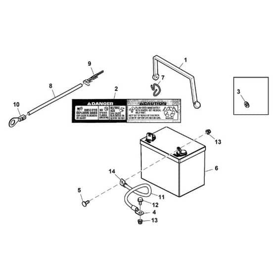 John Deere TH - PC9463 - Battery - ST486512