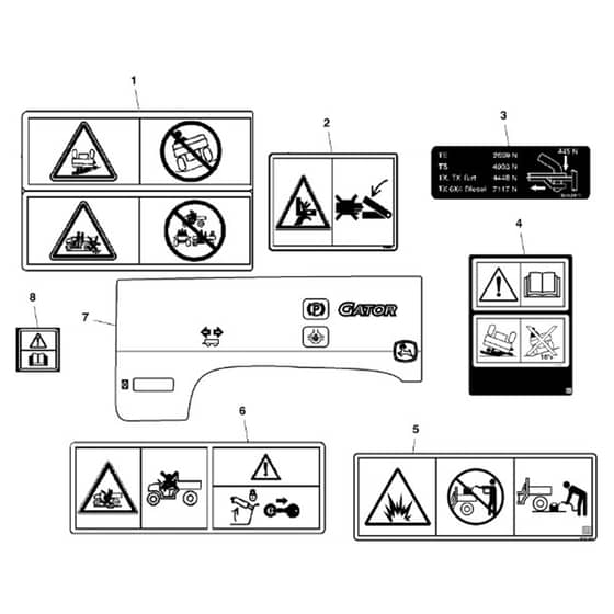John Deere TH - PC9463 - Labels - ST486578