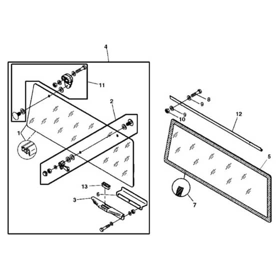John Deere TH - PC9463 - Rear Windscreen - ST486587