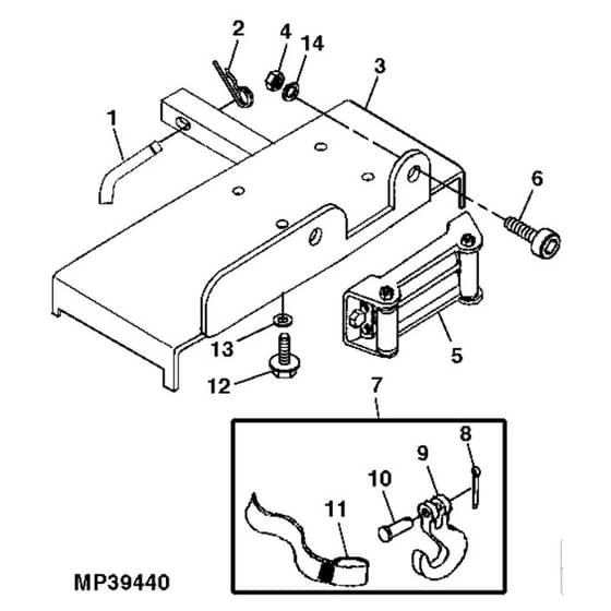 John Deere TH - PC9463 - Winch Plate - ST486914