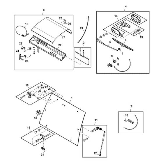 John Deere TH - PC9463 - Windshield - ST559958