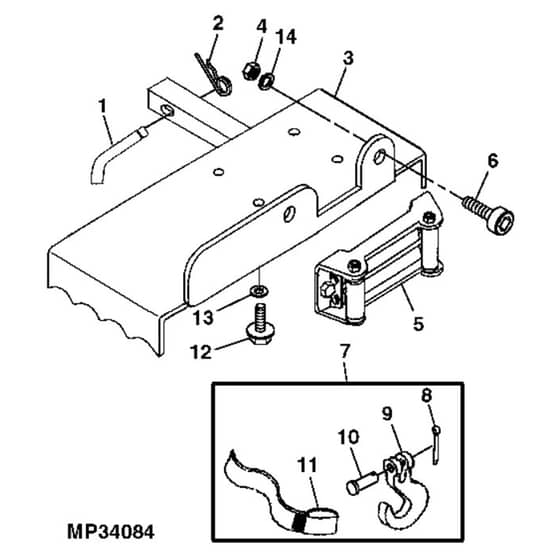 John Deere TH - PC9463 - Winch Plate - ST559981