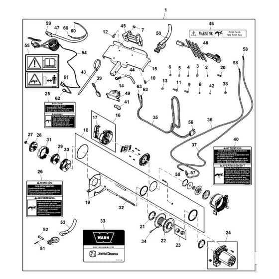 John Deere TH - PC9463 - Winch Kit - ST758421