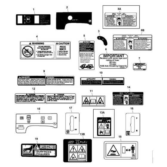 John Deere TH - PC9463 - Labels (100001 - ) - ST803738